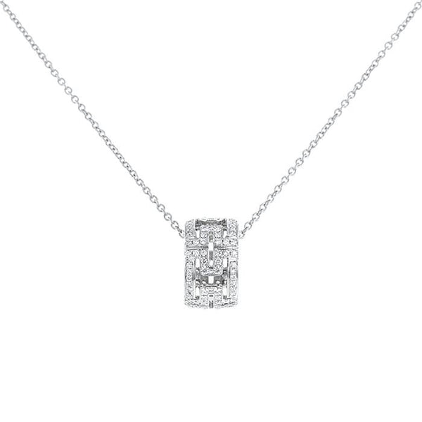 ˇTrend JewelryˇPARENTESI NECKLACE SILVER DIAMOND