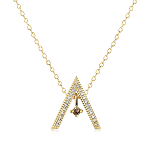ˇTrend JewelryˇSparkling "A" Shape Necklace