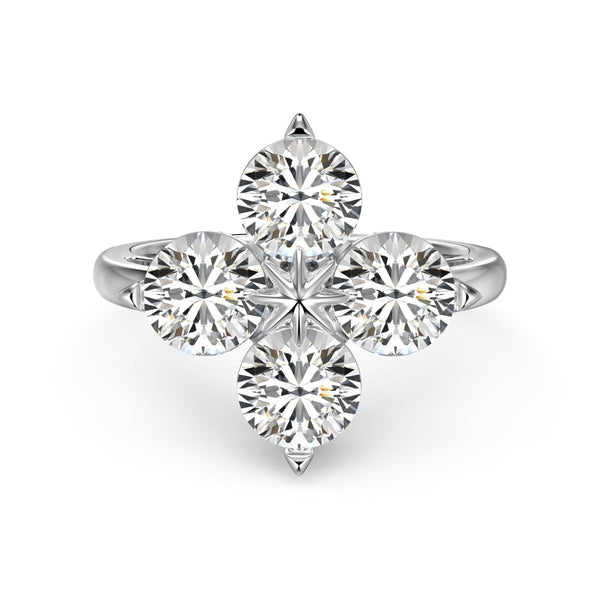 ˇTrend JewelryˇFour-Leaf Clover Eight-Pointed Star Ring