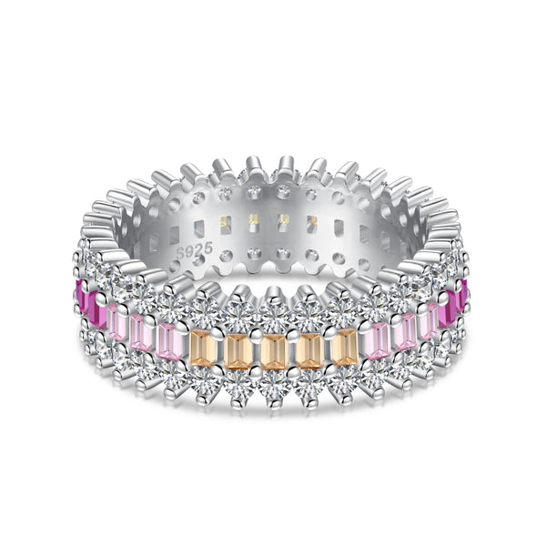 ˇTrend JewelryˇOrnate Colorful Radiant Cut Daily Ring