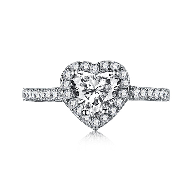 ˇTrend JewelryˇEternity Splashy Romantic Heart Shape Lover Ring