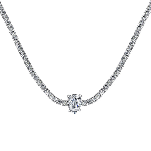 ˇTrend Jewelryˇ1.0 carat Unique Pear Cut Tennis Necklace