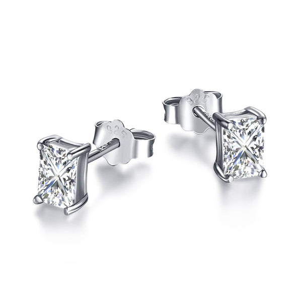 ˇTrend JewelryˇStylish Shiny Rectangular Center Stone Stud Earrings