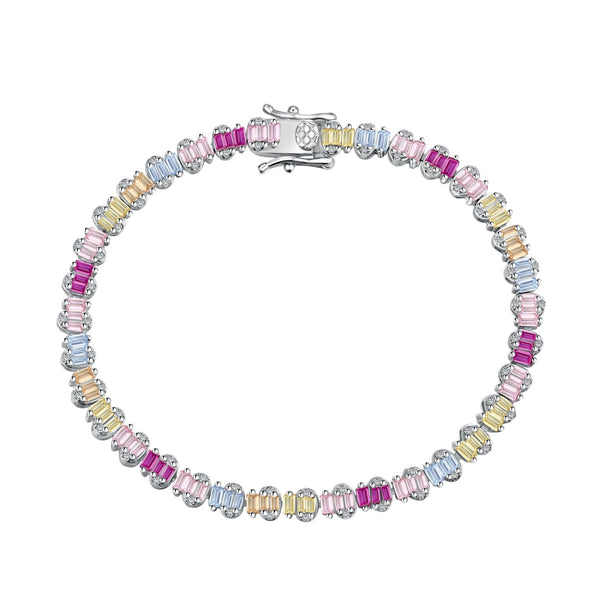 ˇTrend JewelryˇDelicate Colorful Emerald Cut Party Bracelet