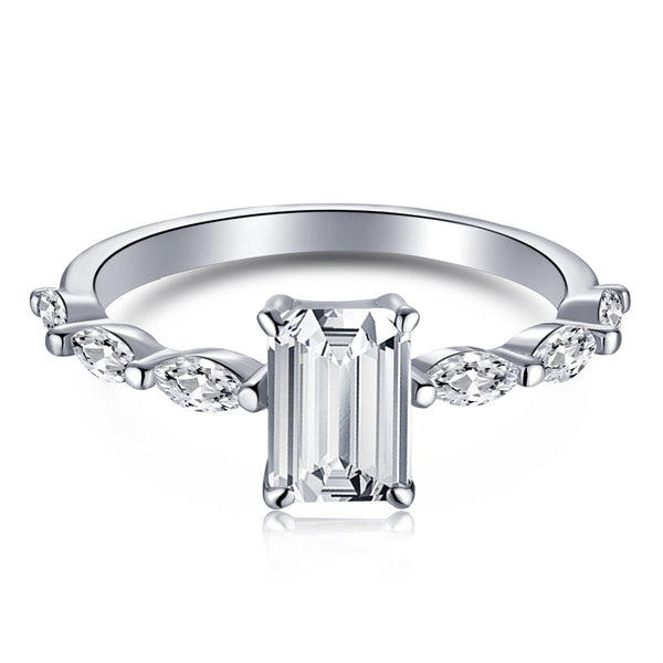 ˇTrend Jewelryˇ1.0 Carat Dainty Resplendent Radiant Cut Daily Ring