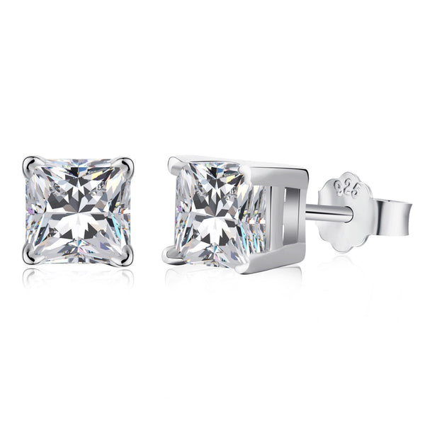 ˇTrend Jewelryˇ1.0 Carat Radiant Princess Cut Wedding Earrings