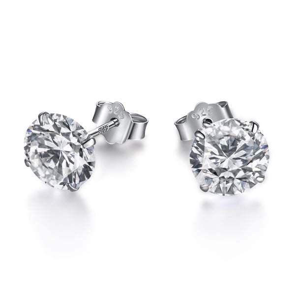 ˇTrend JewelryˇStylish Shiny Round Center Stone Stud Earrings