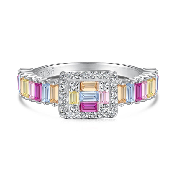 ˇTrend JewelryˇExquisite Colorful Radiant Cut Party Ring
