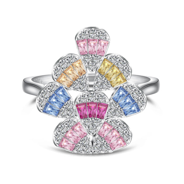 ˇTrend JewelryˇSparkling Colorful Water Drop Shape Daily Ring