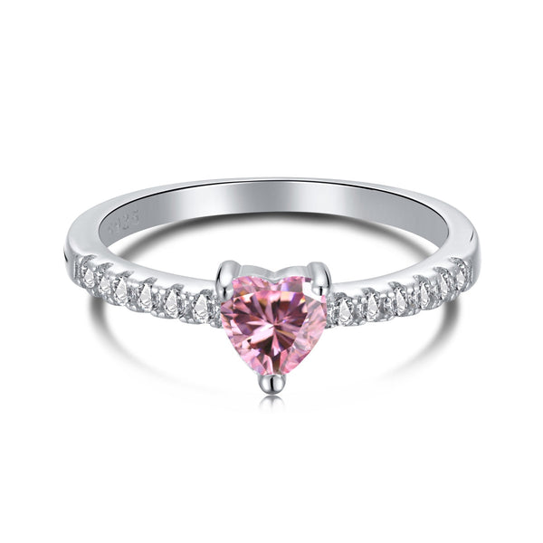 ˇTrend Jewelryˇ0.5 Carat CaratEternity Charming Heart Shape Lover Ring
