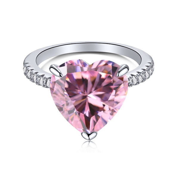 ˇTrend Jewelryˇ6.0 Carat Luxurious Sparkling Romantic Heart Cut Lover Ring