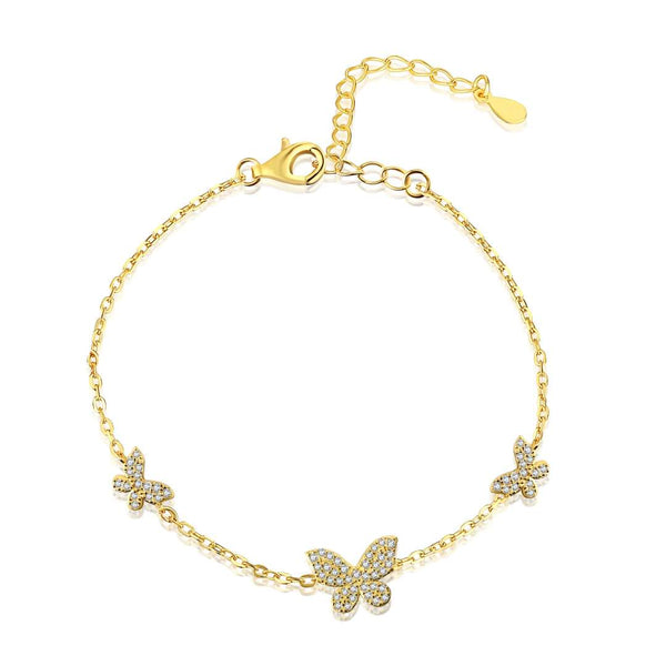 ˇTrend JewelryˇDelicate Butterfly Pendant Bracelet