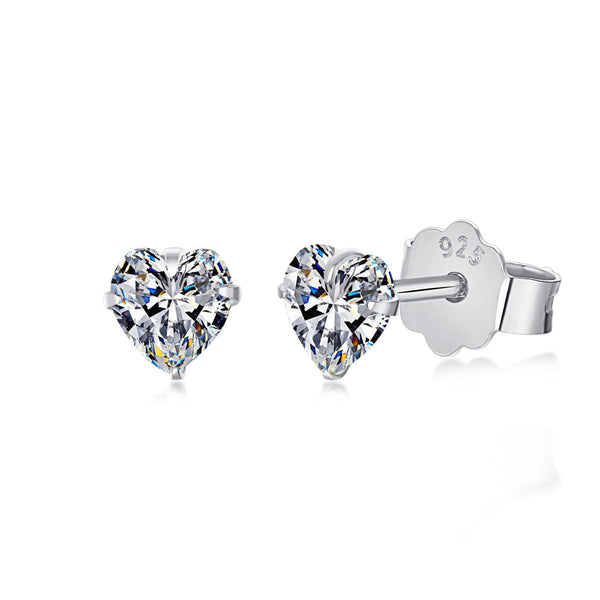 ˇTrend JewelryˇSparkling Heart Shaped Simple Earrings
