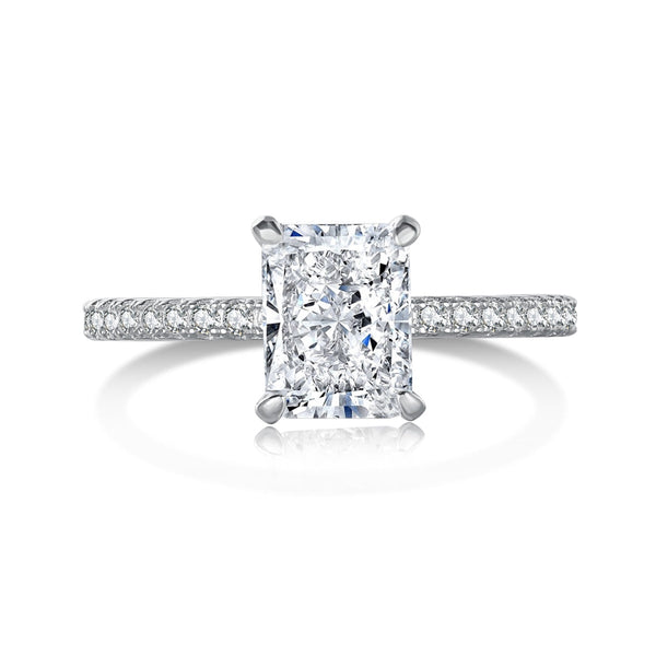 ˇTrend Jewelryˇ2.0 Carat Dazzling Sparkling Radiant Cut Party Ring
