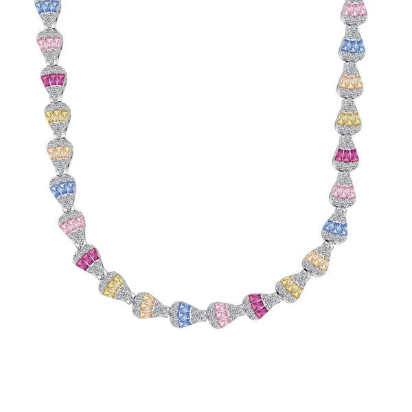 ˇTrend JewelryˇRadiant Colorful Rainbow Necklace