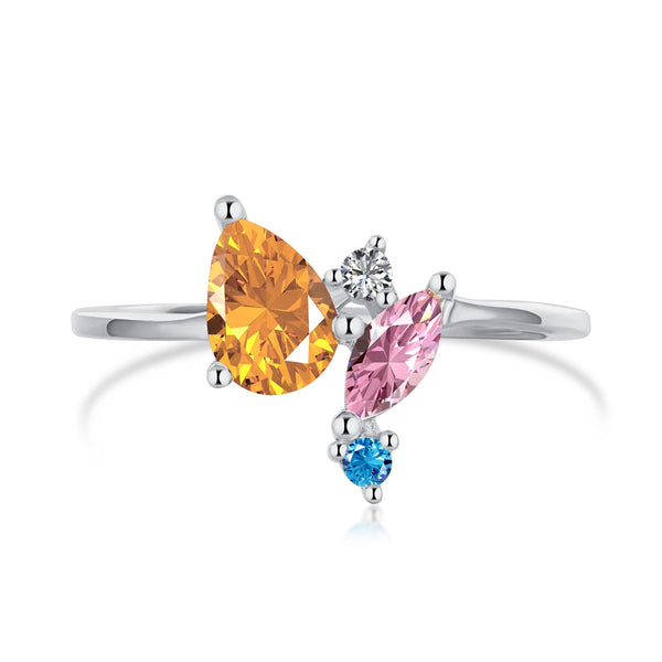 ˇTrend JewelryˇRadiant Colorful Multi Cut Daily Ring