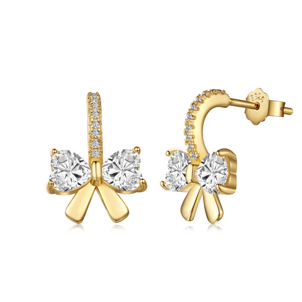 ˇTrend JewelryˇExquisite Earrings With Heart-Shaped Bow Design