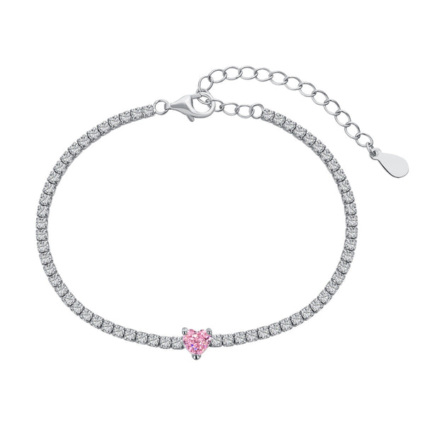 ˇTrend Jewelryˇ0.5 Carat Elegant Romantic Heart Shape Lover Bracelet