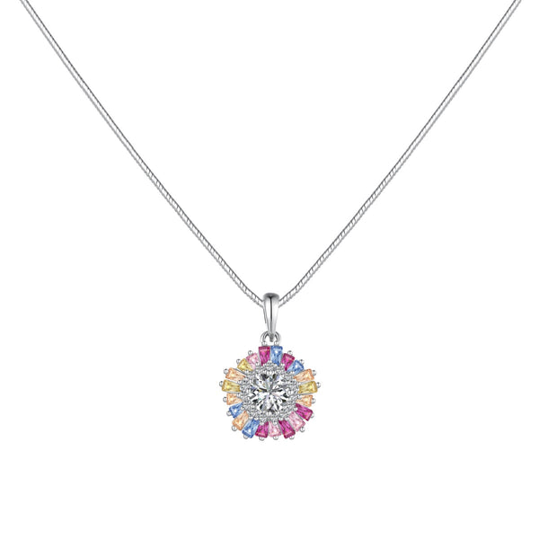 ˇTrend JewelryˇCharming Flower Colorful Necklace