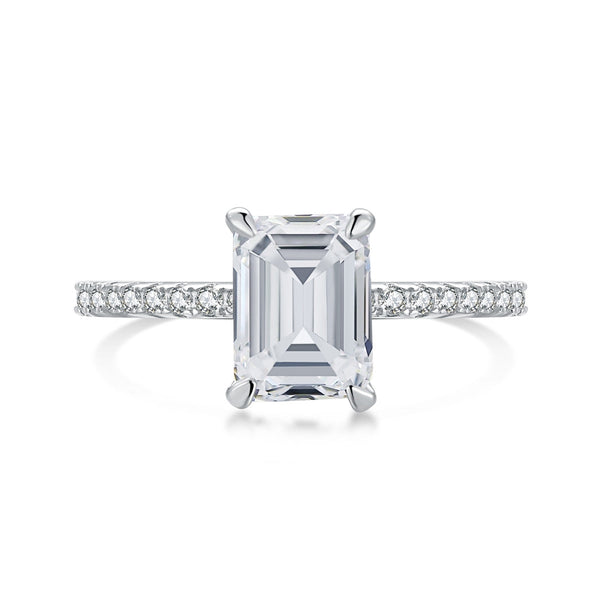 ˇTrend Jewelryˇ2.0 Carat Scintillating Ornate Radiant Cut Party Ring
