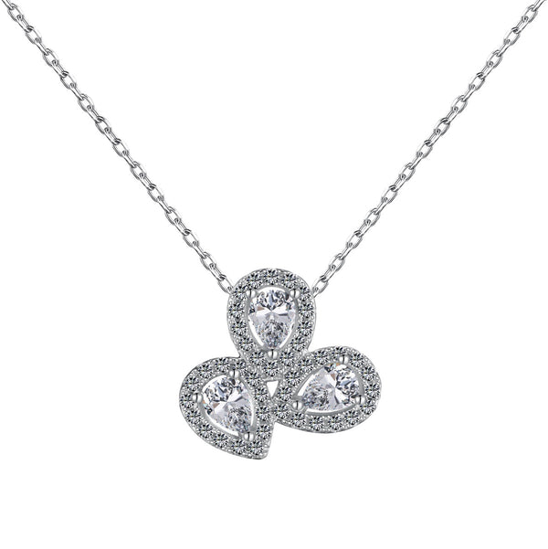 ˇTrend JewelryˇElegant Flower Shape Pear Cut Necklace