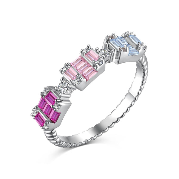 ˇTrend JewelryˇUnique Colorful Emerald Cut Party Ring