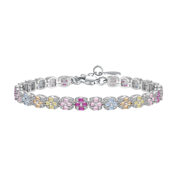 ˇTrend JewelryˇDelicate Colorful Emerald Cut Daily Bracelet