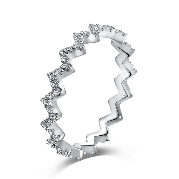 ˇTrend JewelryˇDelicate Enchanting Wave Shape Daily Ring