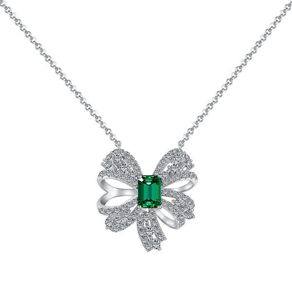 ˇTrend JewelryˇLuxurious Flower Shape Emerald Cut Necklace
