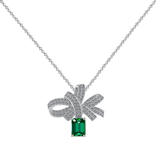 ˇTrend JewelryˇLuxurious Flower Shape Emerald Cut Necklace