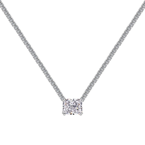 ˇTrend Jewelryˇ4.0 Carat Elegant Radiant Cut Necklace