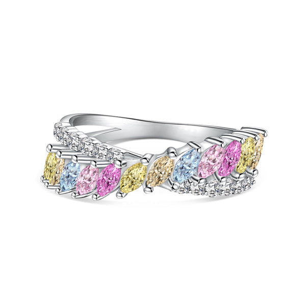 ˇTrend JewelryˇUnique Colorful Marquise Cut Daily Ring