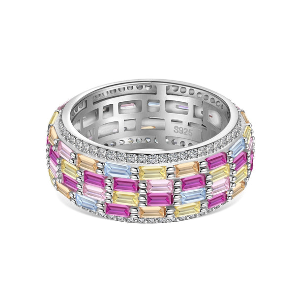 ˇTrend JewelryˇRadiant Colorful Radiant Cut Daily Ring