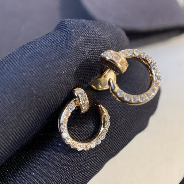 ˇTrend JewelryˇJUSTE EARRINGS GOLD DIAMONDS