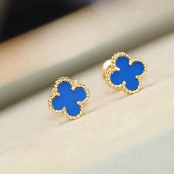 ˇTrend JewelryˇCLOVER MINI 9.5MM TURQUOISE EARRINGS