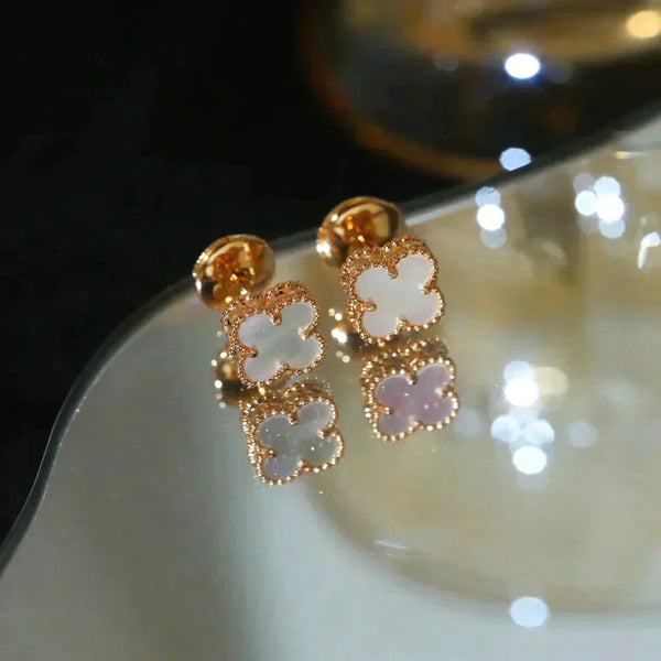 ˇTrend JewelryˇCLOVER MINI 9.5MM WHITE MOP EARRINGS
