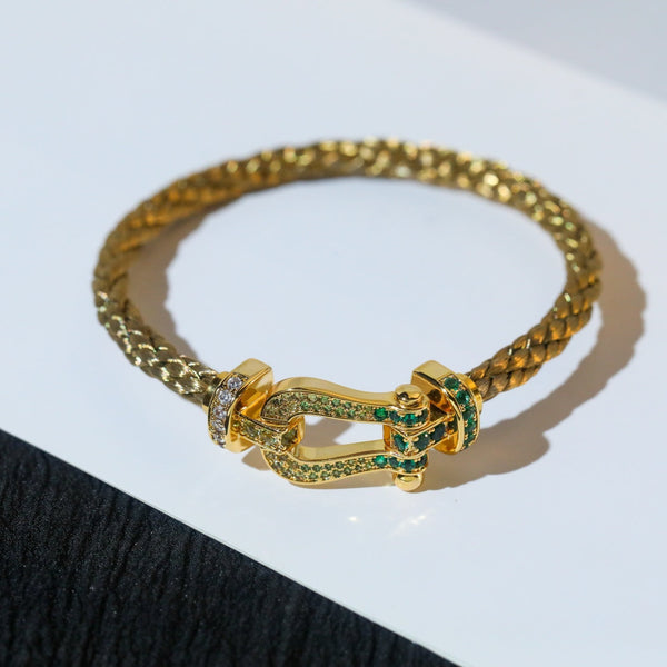 ˇTrend JewelryˇFORCE 10 GOLD GREEN DIAMOND PAVED