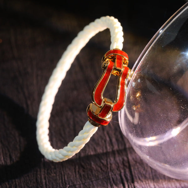 ˇTrend JewelryˇFORCE 10 WHITE TEXTILE DIAMOND PAVED