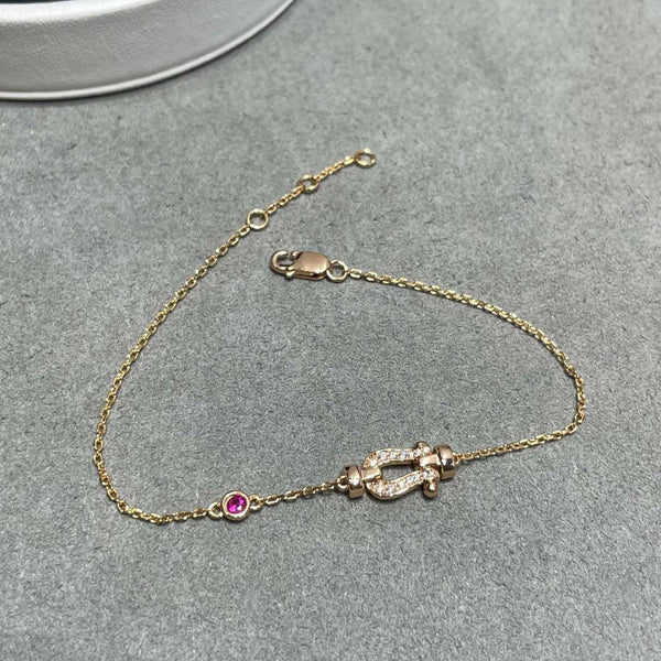 ˇTrend JewelryˇFORCE 10 DIAMOND CHAIN LINK PINK GOLD BRACELET