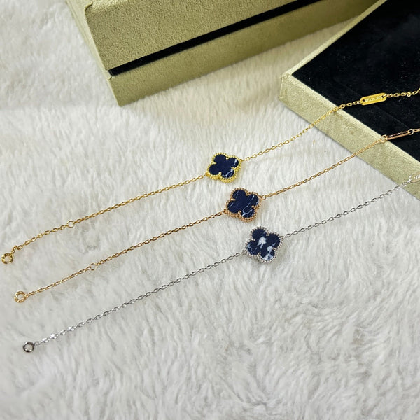 ˇTrend JewelryˇCLOVER 1 MOTIF PIETERSITE BRACELET