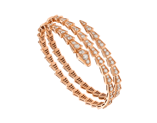 ˇTrend JewelryˇSERPENTI BRACELET ROSE GOLD DIAMOND DOUBLE ROW