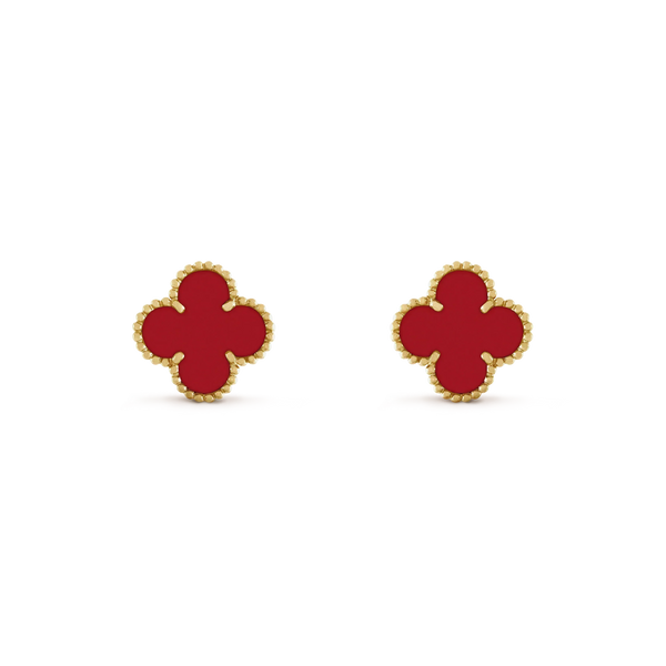 ˇTrend JewelryˇCLOVER MINI 9.5MM CARNELIAN EARRINGS