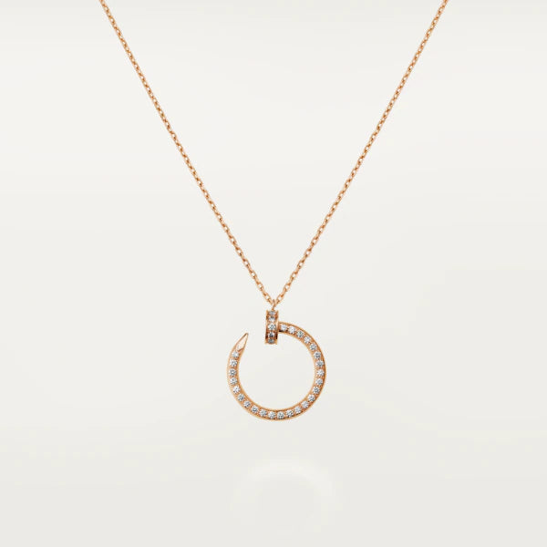 ˇTrend JewelryˇJUSTE NECKLACE PINK GOLD DIAMONDS
