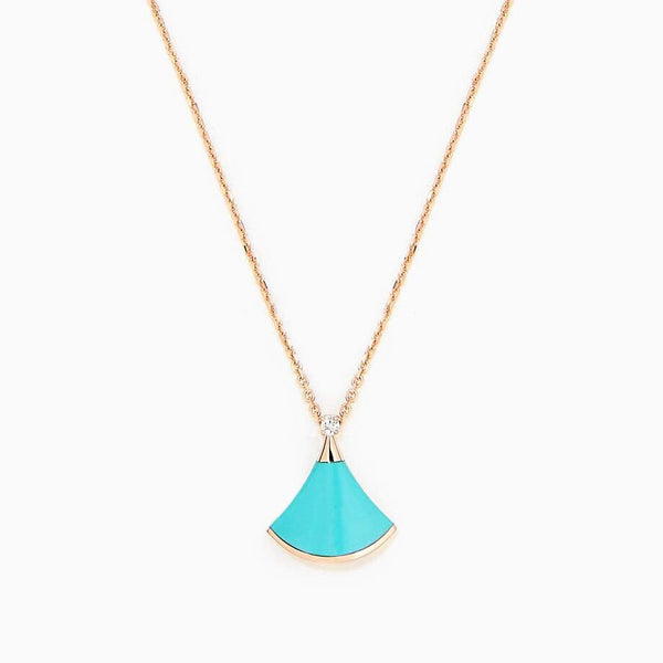 ˇTrend JewelryˇDREAM NECKLACE TURQUOISE PINK GOLD