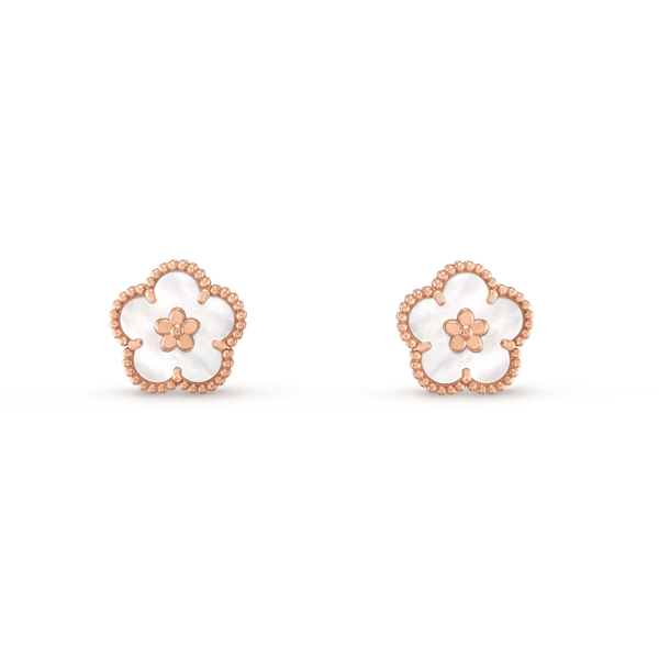 ˇTrend JewelryˇLUCKY PINK GOLD WHITE MOP EARRINGS