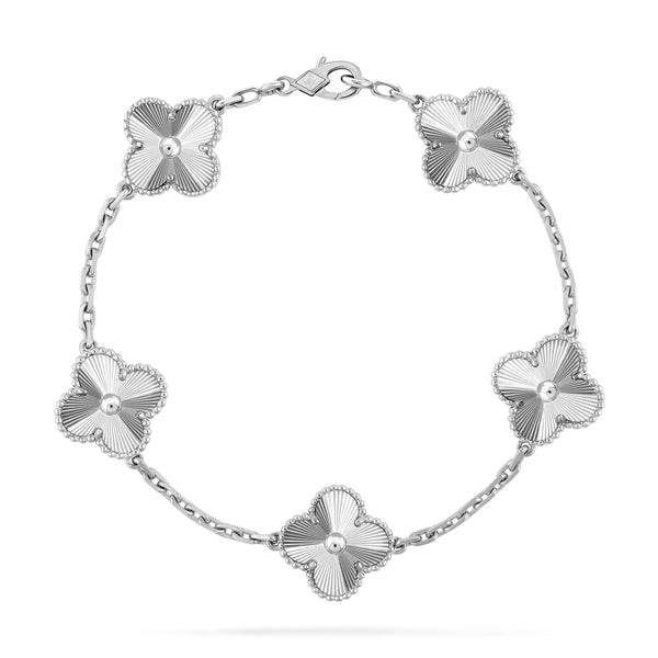 ˇTrend JewelryˇCLOVER SILVER 5 MOTIFS BRACELET