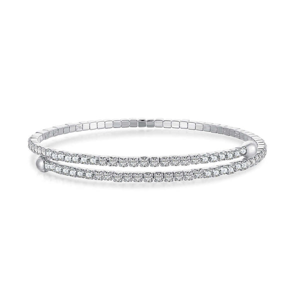 ˇTrend JewelryˇRow of Diamonds Round Fashion Bracelet