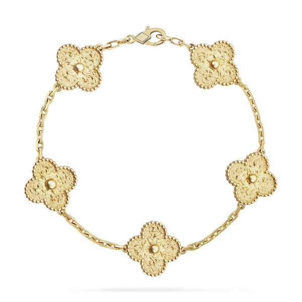 ˇTrend JewelryˇCLOVER 5 MOTIFS BRONZING BRACELET