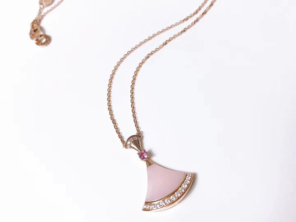 ˇTrend JewelryˇDREAM NECKLACE PINK MOP DIAMOND