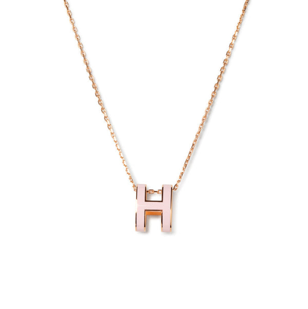 ˇTrend JewelryˇPOP H PEDANT PINK GOLD